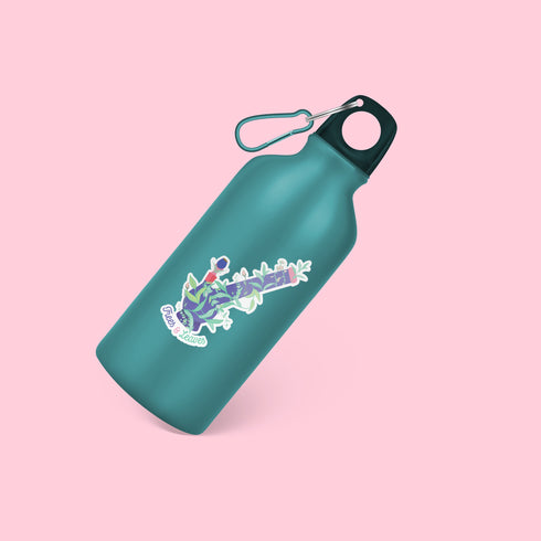 Cannabis "Trees and Leaves" Bong Floral Art Premium Vinyl Sticker, 420 Hydroflask Labels, Laptop Decal, Stoner Gifts